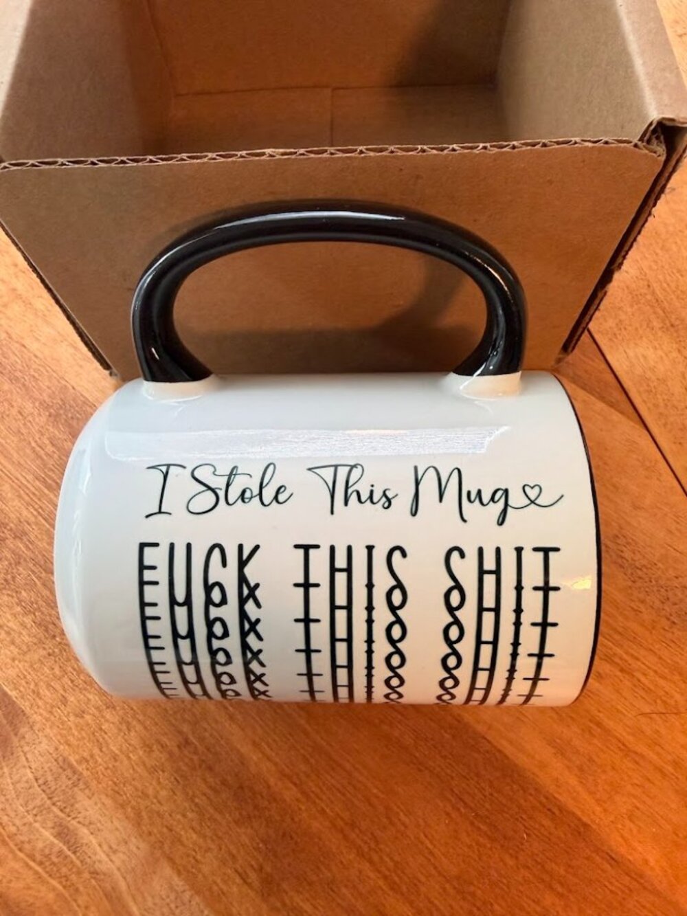 “I Stole This Mug” Funny Sewing Mug Ruler Stitch Design New in Box